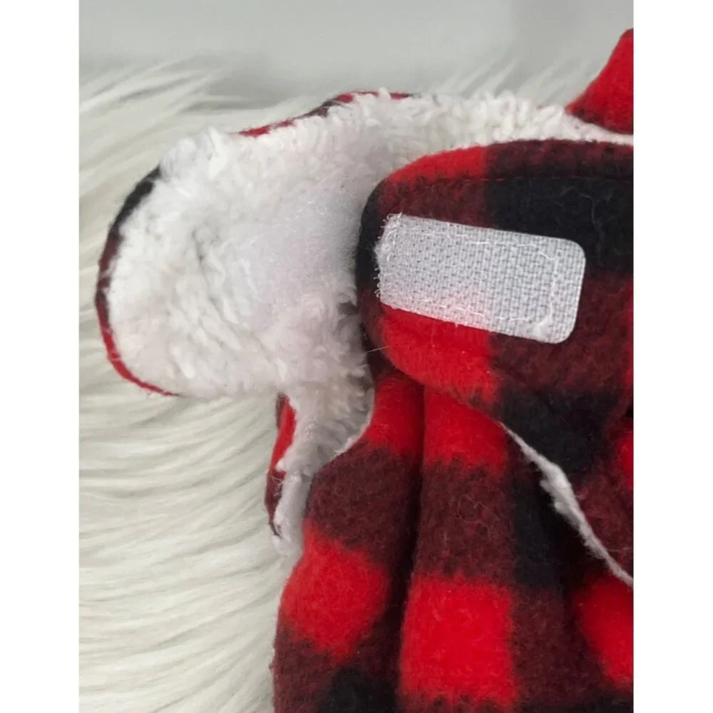 Hudson Baby 18/24 Mos Buffalo Check Plaid Aviator Trapper Hat Mitten Bootie Set